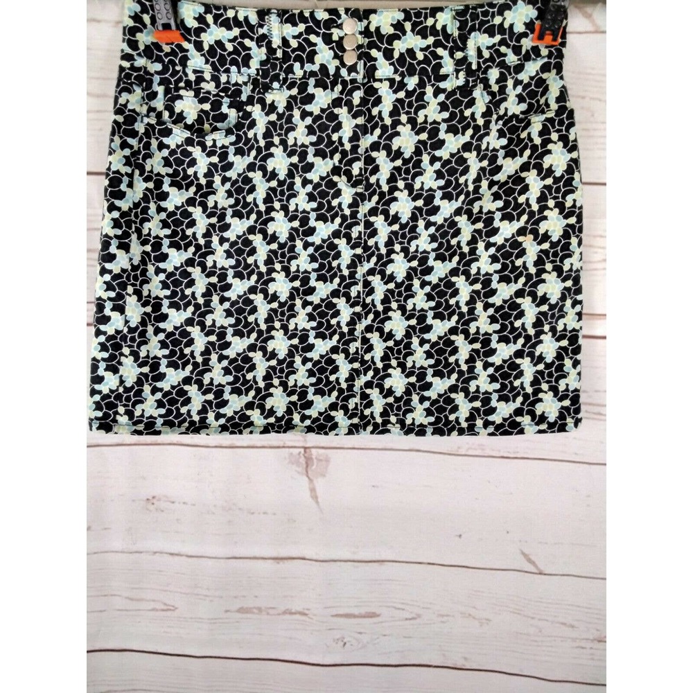Ann Taylor Loft Blue Floral Mini Skirt Size 8